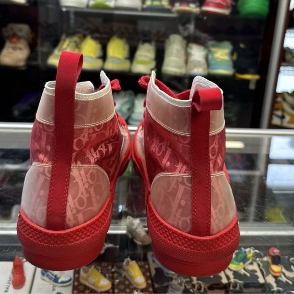 Dior B23 size 12 men’s Red High-Top Sneakers - Picture 4 of 6